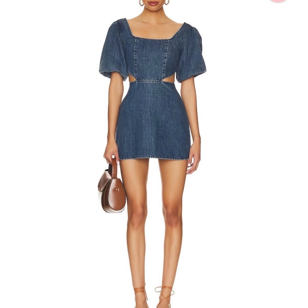 Show Me Your MuMu Blue Denim Mini Dress